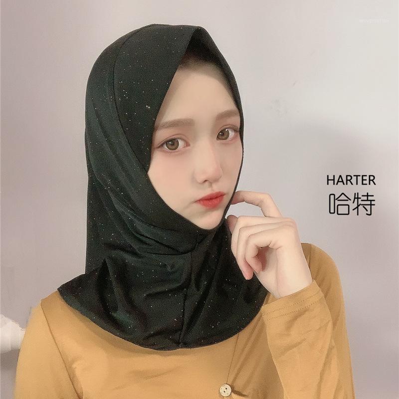 

Muslim Headscarf Sprinkled Soft Brim Hijab Convenient Shawl Female Instant Hijab Scarf1