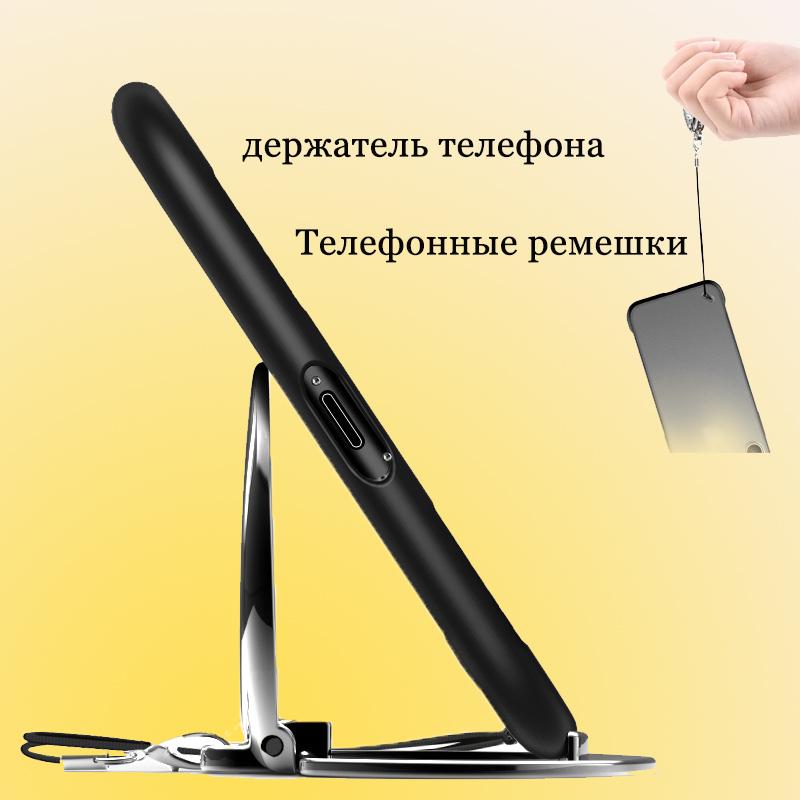 

Metal Lanyard support phone stand holder strap ring Universal Anti-fall desktop phone holder, Black