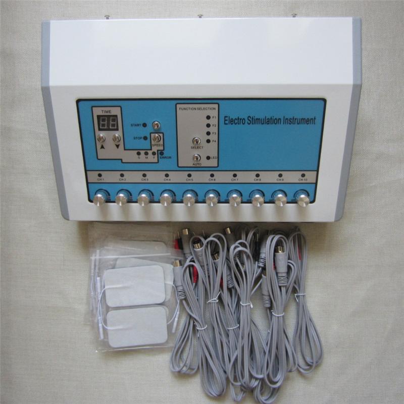 

Russian wave micro current EMS electro stimulator body massager machine with self-stick pads