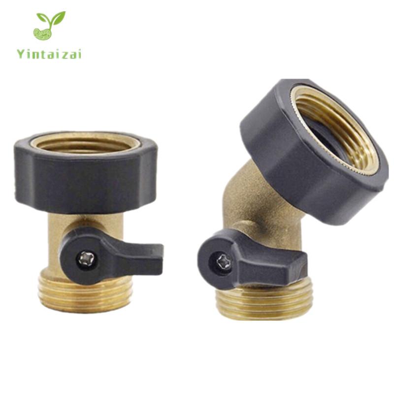 

3/4" Female-Male Brass Garden 1-way Ball Balve 45Degree Straight Connector Hose End Connector Watering Distributor Fittings