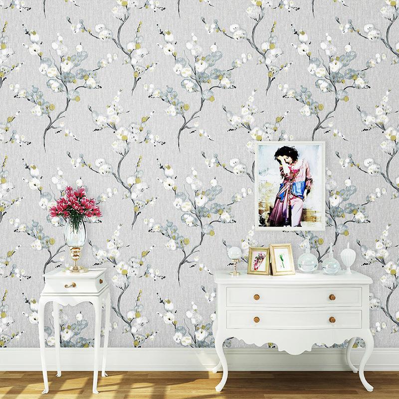 

American Rustic Flower Wall Papers Home Decor Living Room Bedroom Fresh Floral Wallpaper Roll Decoration Mural1, 775002