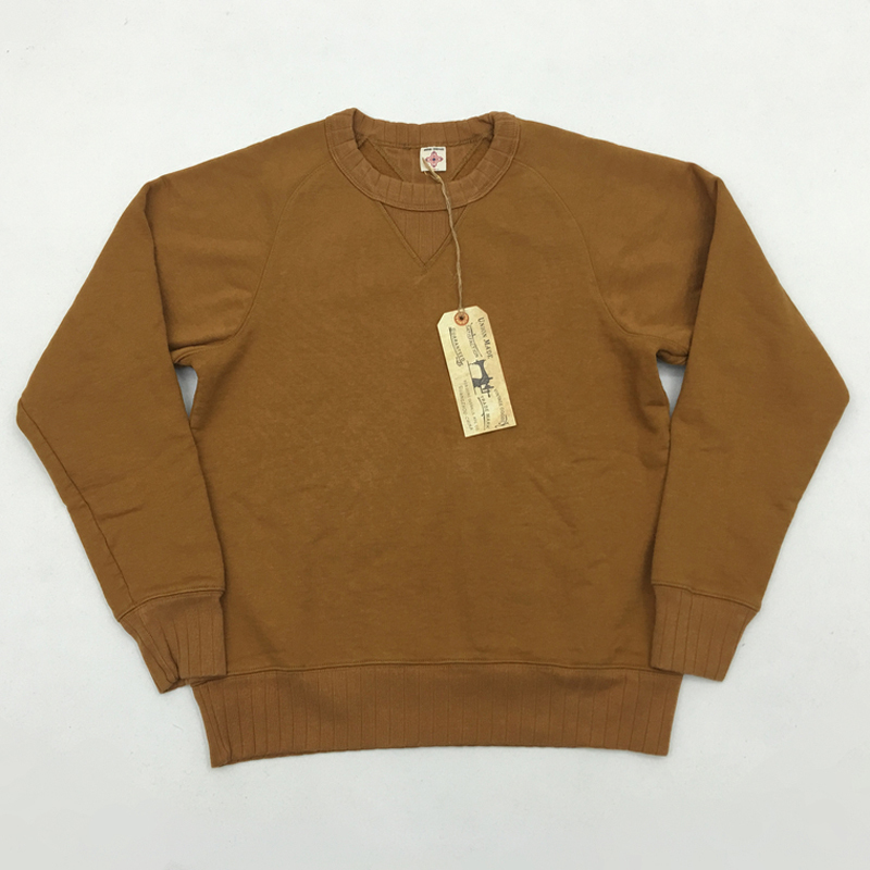 

V-Spot Vintage Shirts Crewneck Pullovers Raglan Solid for Men O50X, Yalow