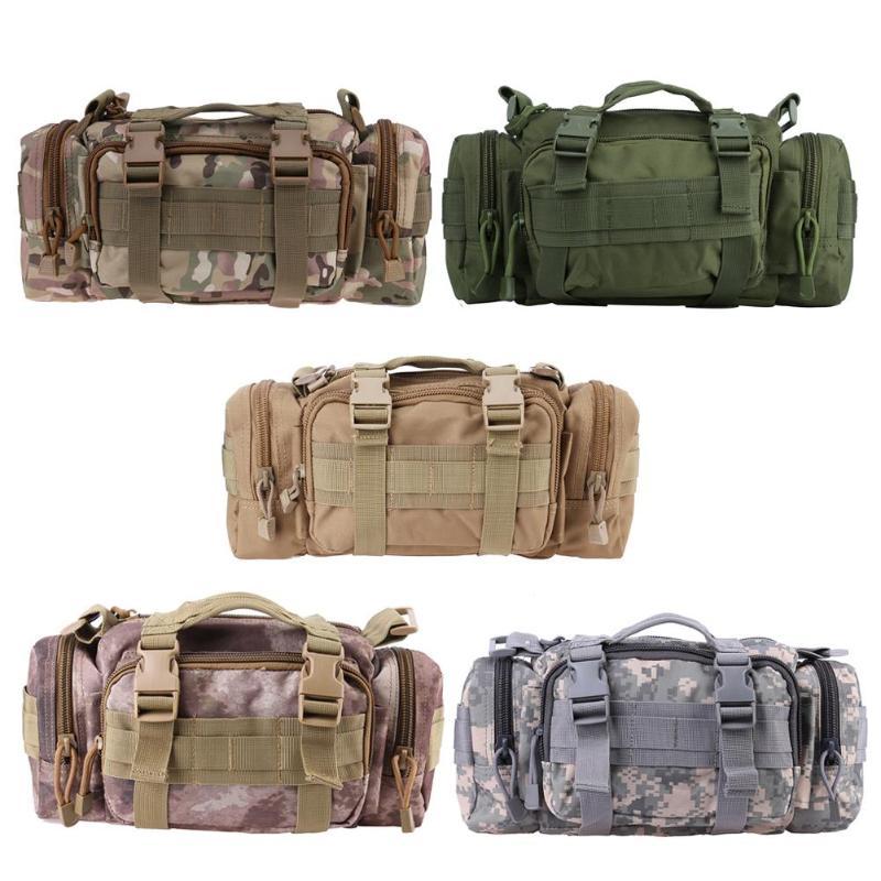 

6L Outdoor Waist Bag Nylon Camouflage Camping Hiking Hunting Shoulder Bag, 3l black