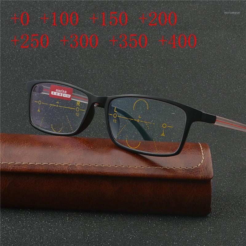 

High Quality Progressive Reading Glasses Multifocal Bifocal Men Women Square Magnifying Presbyopic Glasses with Box NX1