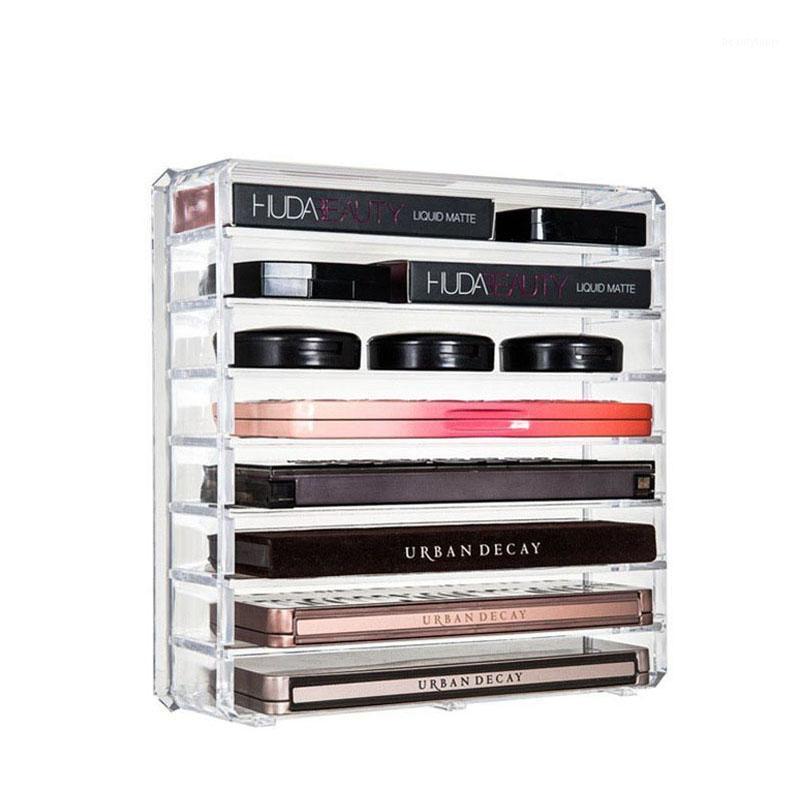 

New Clear Acrylic Makeup Organizer Makeup Box Desktop Lipstick Holder Cosmetic Storage Box Tool Brushes Case1
