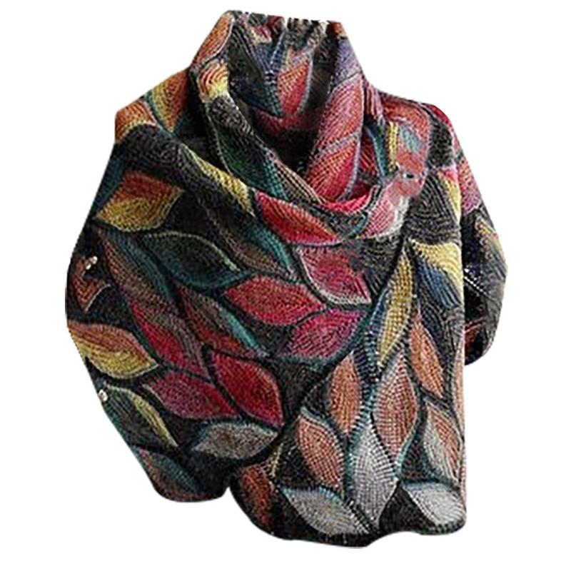 

Scarves Women Winter Scarf Warm Knitted Shawl Comfortable Bandana Sided Colorful Color Crochet Thickened Knit Soft Shawls