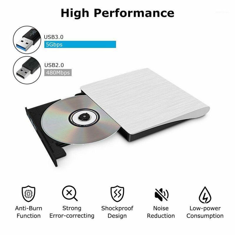 

External DVD ROM Optical Drive USB 3.0 CD/DVD-ROM CD-RW Player Burner Slim Portable Reader Recorder Portatil for Laptop1