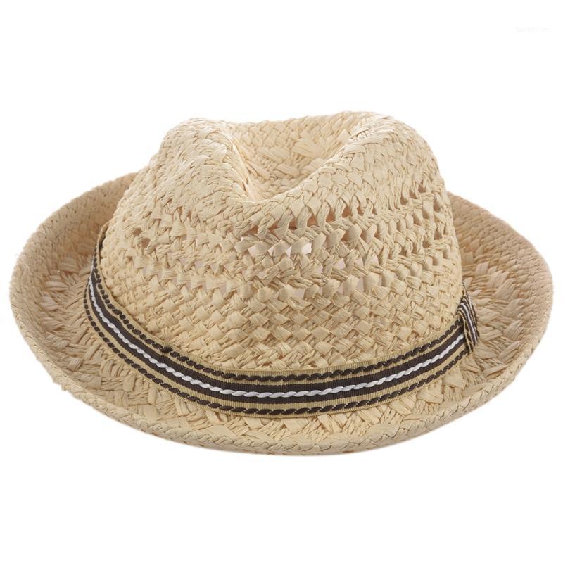 

Summer Women Sun Hats Sweet Tassel Balls Men Straw Hats Girls Vintage Beach Panama Jazz Beige S1