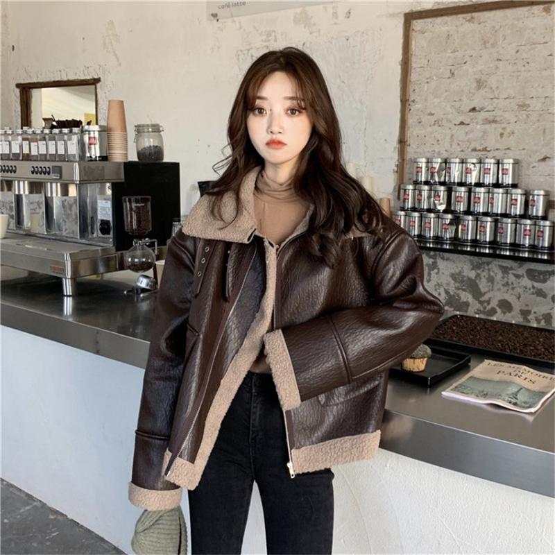 

Winter Jacket Women 2020 New Patchwork Faux Lamb Fur Coat Warm Thick Fashion Loose Plush Ladies Coat Teddy Jacket Faux Fur, Black