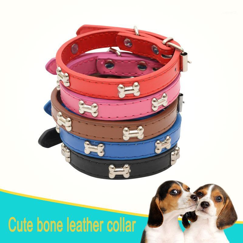 

Adjustable PU Material Dog Collar Cat Collar Bone Decoration Style For Medium Small Cats Dogs Dogs Necklace 5 Colors1