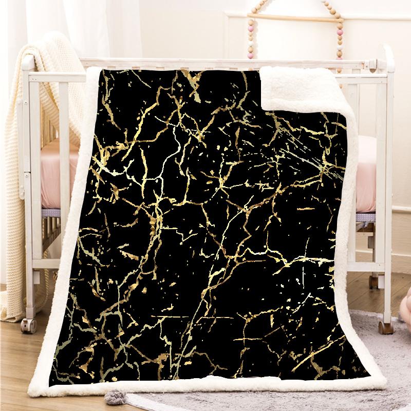 

Marbling 3D Printed Plush Throw Blanket Never Sleeping School On The Sofa Soft Sherpa Fleece Microfiber Bedspread Blanket