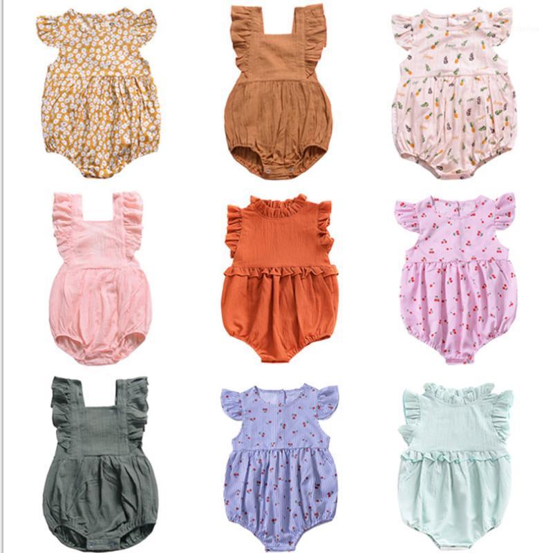 

Newborn Baby Girl Boy Summer Ruffle PP Cotton Rompers Hot Play Party Gift Kids Jumpsuit Outfits Cute Baby Clothes 0-24M1