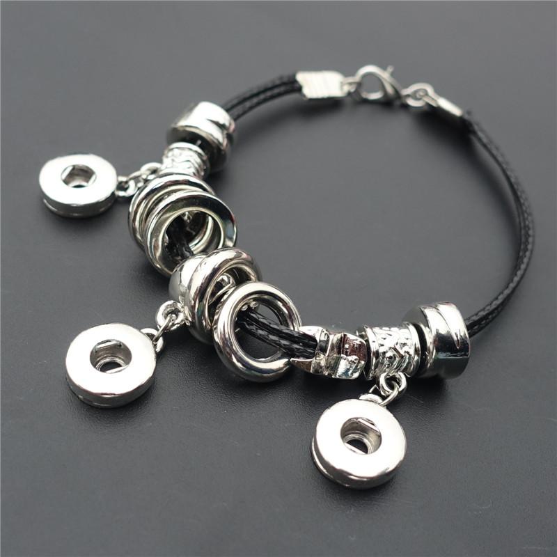 

Fashion Women Star Metal 12mm Snap Buttons Charms Bracelet Jewelry