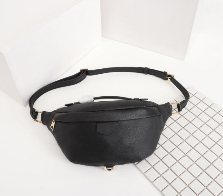 

2021 waist bag Fashion Men Woman Genuine belt bags Leather Packsmen Organizer Travel Necessity Unisex Zipper Cross Body purse free delive, Black