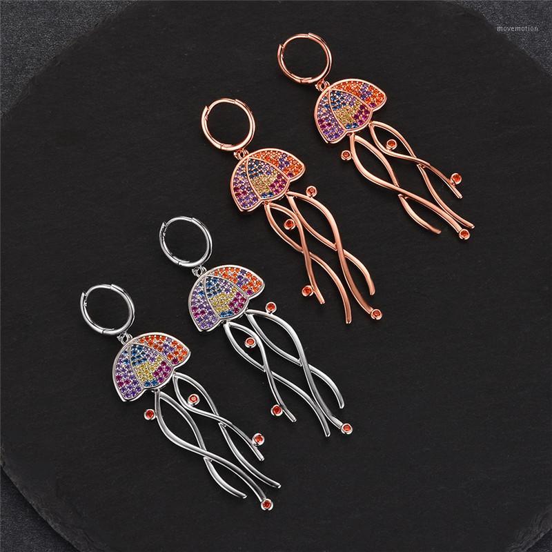 

Boho Female Big Jellyfish Earrings 2020 New Summer Fashion Animal Jewelry Cute Rose Gold Color Hoop Earrings For Women1