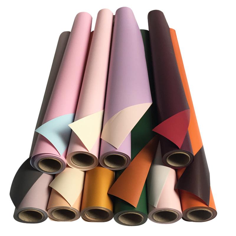 

Double Sided Pure Color Waterproof Plastic Flower Gift Packaging Paper Valentine's Day Bouquet Wrapping Material 10 M/Roll