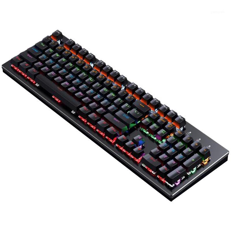 

Mechanical Gaming Keyboard with Blue Switches LED Backlit 104 Keys Wired Computer Keyboard for PC Games Black1