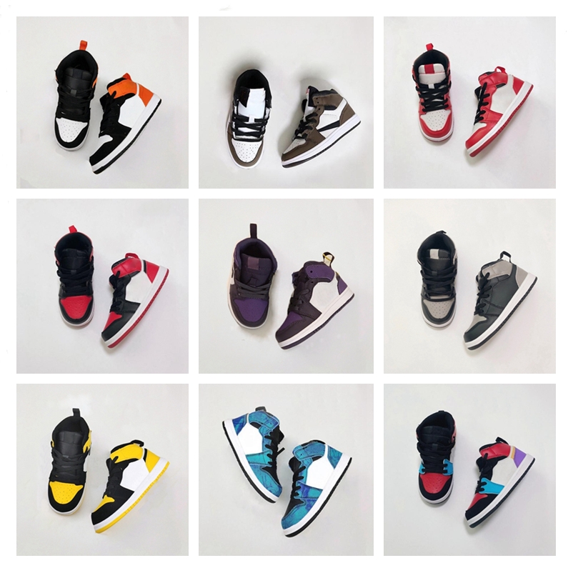 

Infants 1s Toddler Basketball Shoes Melody Mid Multi-Color Tie-Dye Kid Shoes Game Royal Scotts Obsidian Chicago Bred Sneakers Kids Shoes