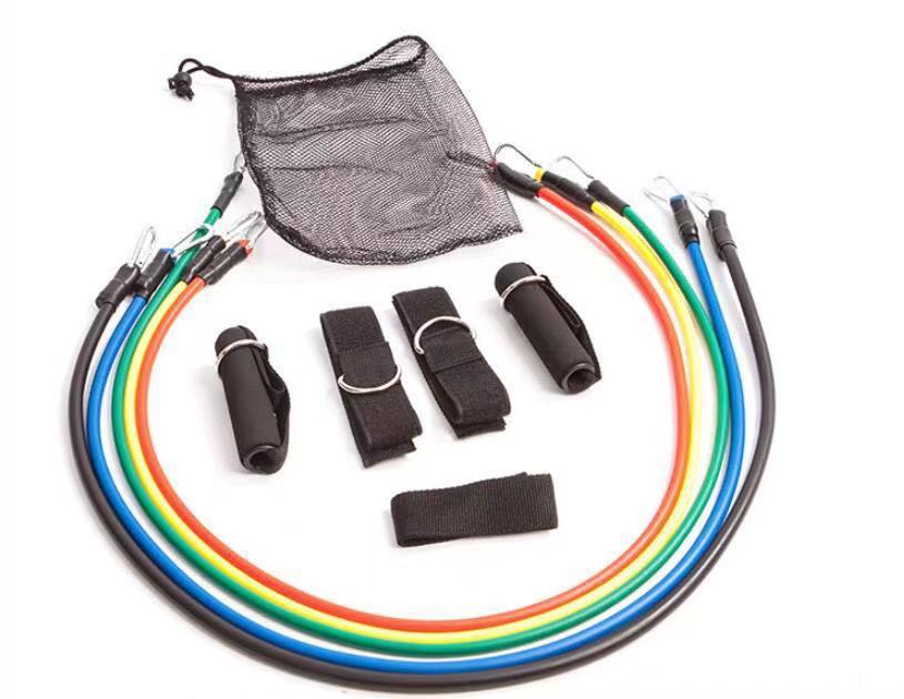 

11 sets of multifunctional TPE thruster fitness equipment set muscle training belt Yoga elastic rope Yoga resistance belt#2021#984, Customize