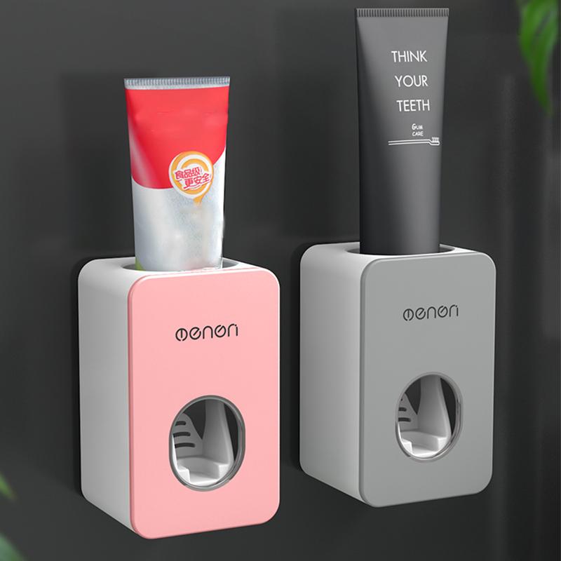 

Automatic Toothpaste Dispenser Bathroom Accessories Set Toothbrush Holder Wall Mount Dust-proof Toothpaste Squeezers