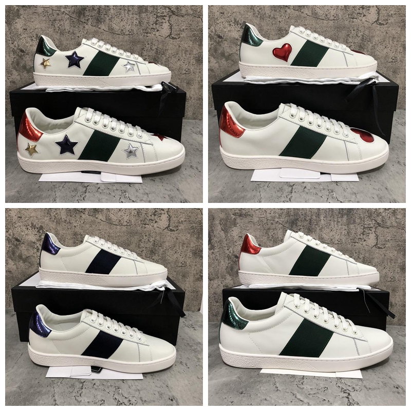 

Luxury Men Women Casual Shoes Designers Sneakers Bee Embroidered Shoes Top Quality Genuine Leather