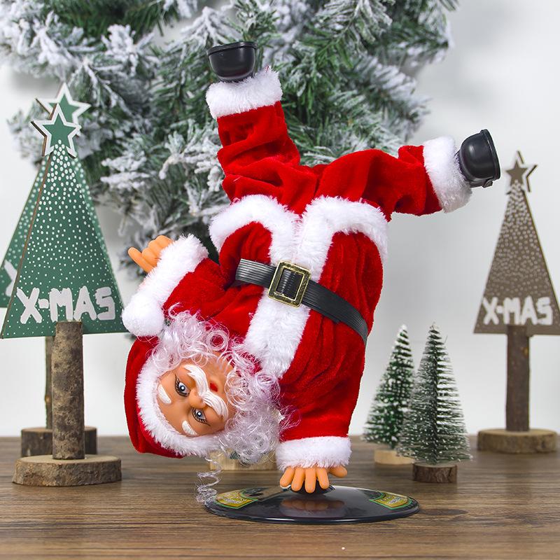 

1PC Christmas Decor For Home Santa Claus Dancing Singing Doll as Plush Music Toy For Kids Gift New Year Xmas Ornaments QA 261