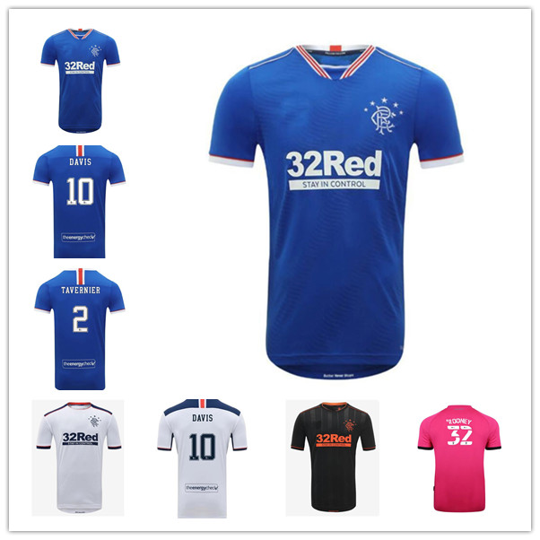 

KATIC GLASGOW DAVIS Soccer Jerseys 2020 21 MORELOS TAVERNIER MURPHY KENT JACK LAFFERTY ARFIELD RANGERS DOCHERTY Football shirt, Black;yellow