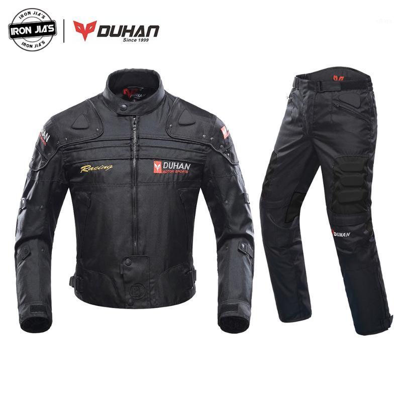 

DUHAN Motorcycle Jacket+Pants Motocross Jersey and Pants Off-Road Racing Suit Motorbike Accessories Knee Protective Pants1
