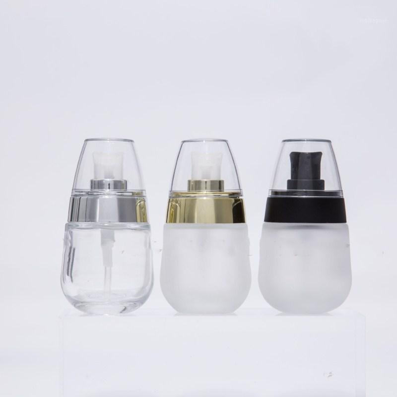

Drop shipping 6Ps 30ml Emulsion Empty Frosted Clear Glass Essential Oil Bottle Acrylic Lid Press Pump Outdoor Travel1