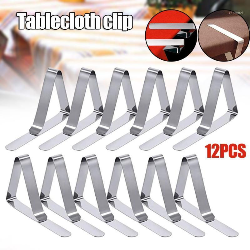 

Tablecloth Clips 12Pcs Stainless Steel Picnic Table Clips Table Cloth Holders for Picnics Marquees Weddings Parties J2Y1