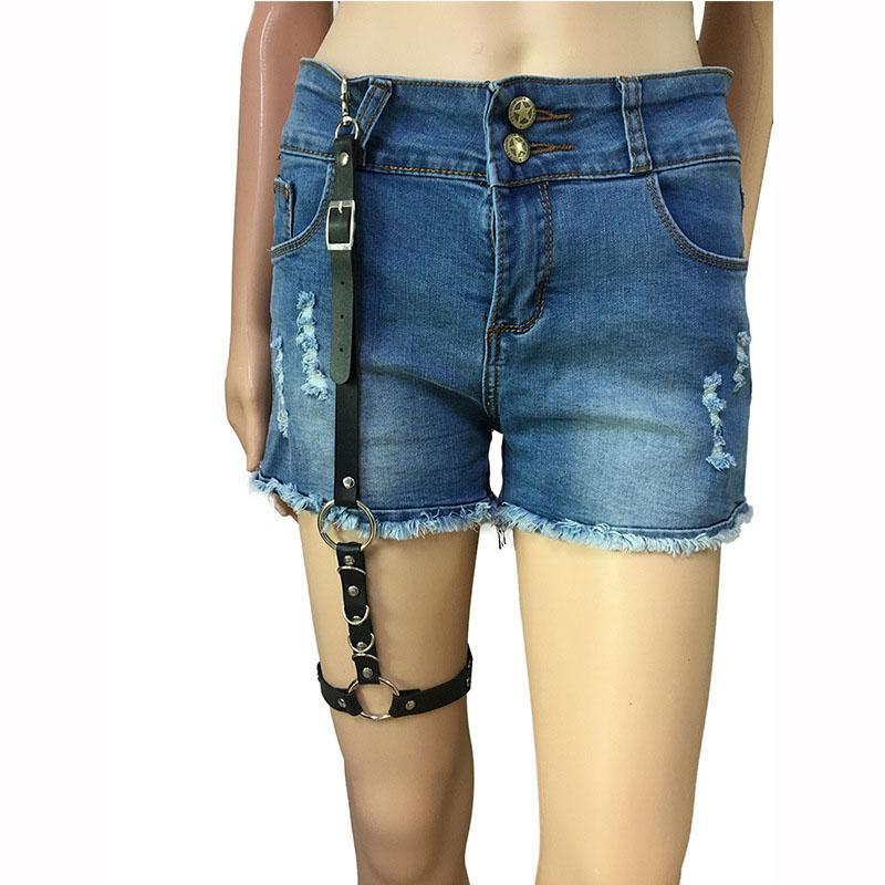 

New Women's Fashionable Leather Retro Dark Black Sexy Leg Ring Strap Jewelry