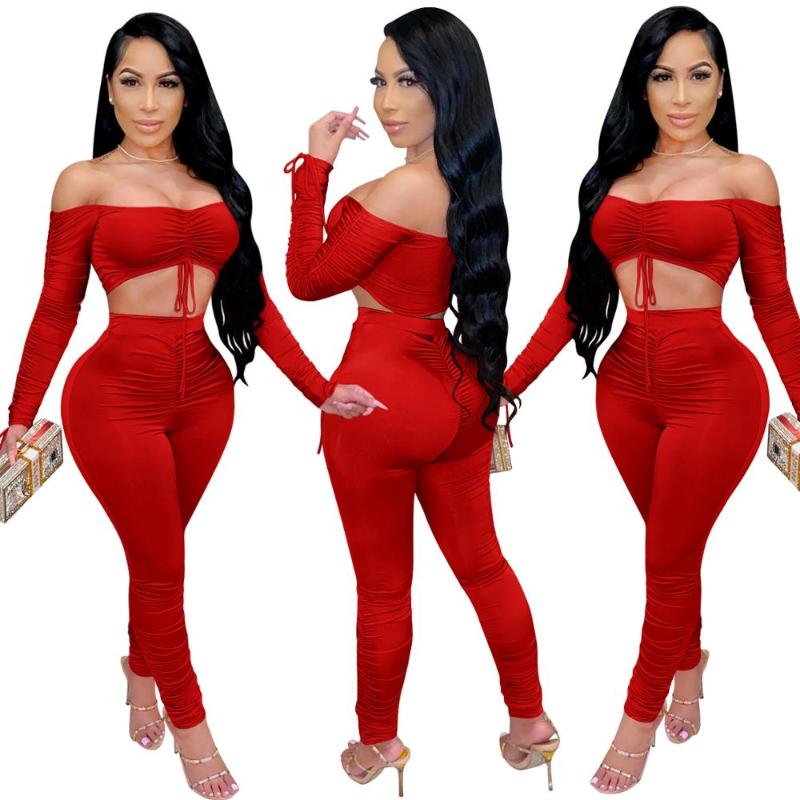 

two piece set tracksuit women 2 piece sets womens outfits crop top stacked leggings fall clothes two pieces outfits dropshipping, 02