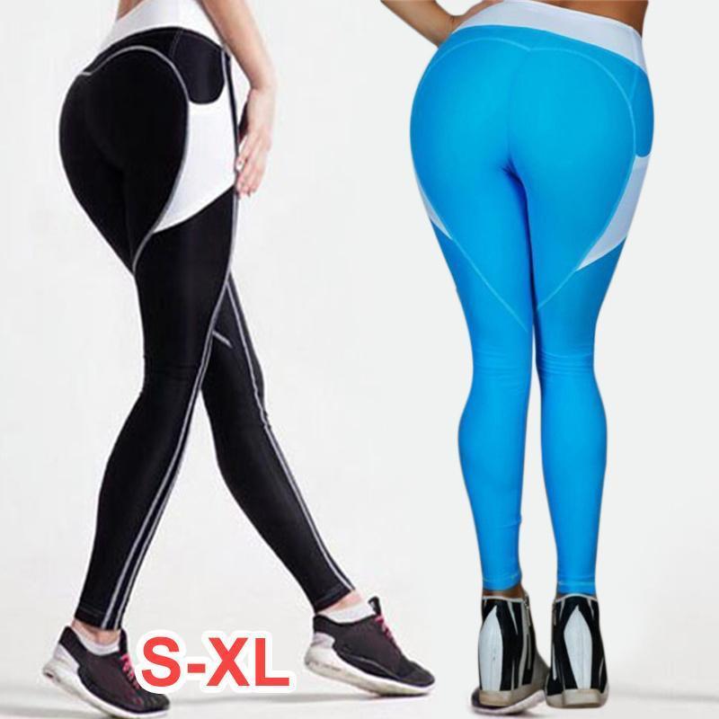 

Women' New Heart-shaped Stripes Patchwork Printed Leggings Phone Pocket Trousers Slim Fitness Workout Exercise Pants1, Black