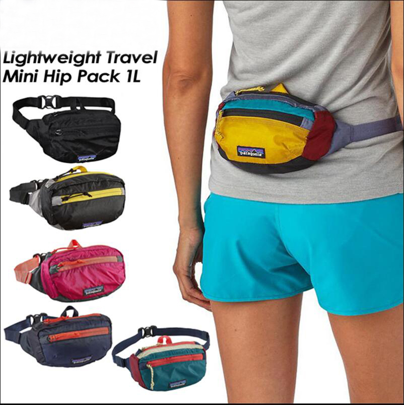 

free shipping 4color Patagonia- Ultralight Black Hole Mini Hip Pack 1L - Fanny Waist Bag - Black red yellow blue