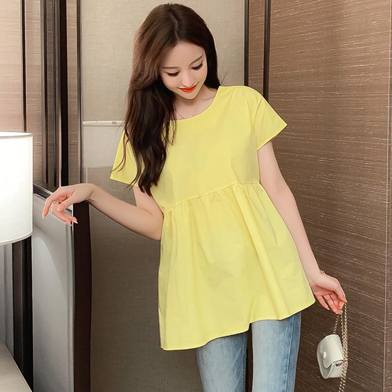 

2020 Summer fashion sweet Korean women candy color cotton blouse shirts,Plus size 6XL 7XL 8XL preppy style Bow Tie shirts tops, Black