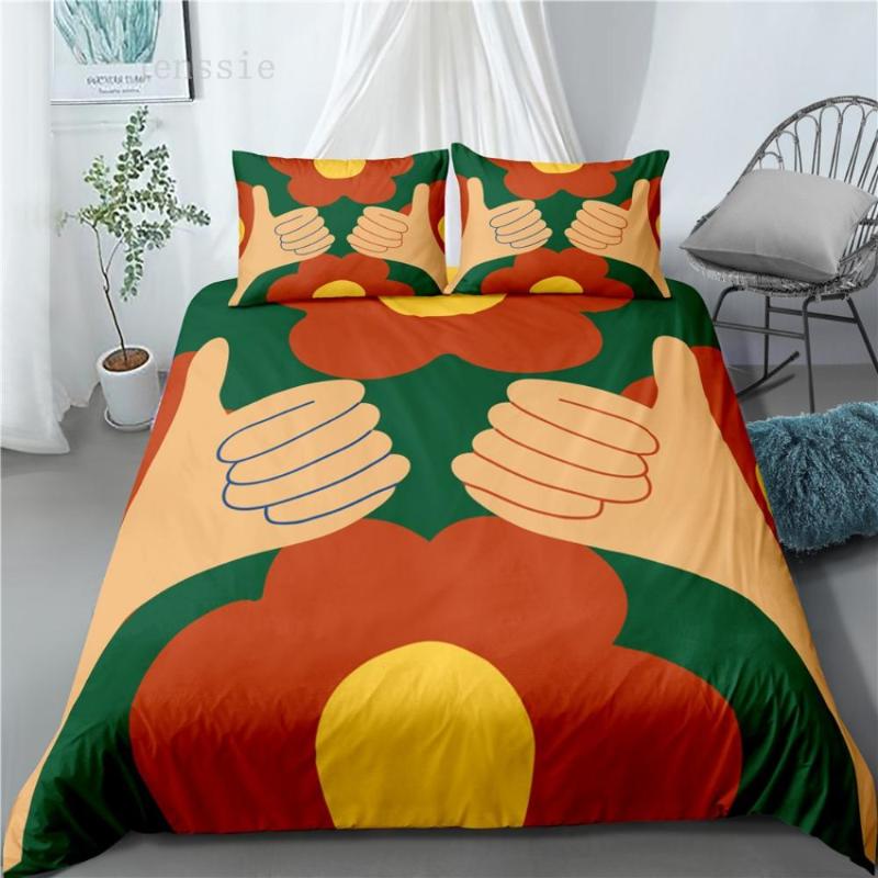 

3D Creative Stick Figure Bedding Set Duvet Cover Printed Comforter Cover Bed Set Bedclothes Single Full King Queen Size, As picture