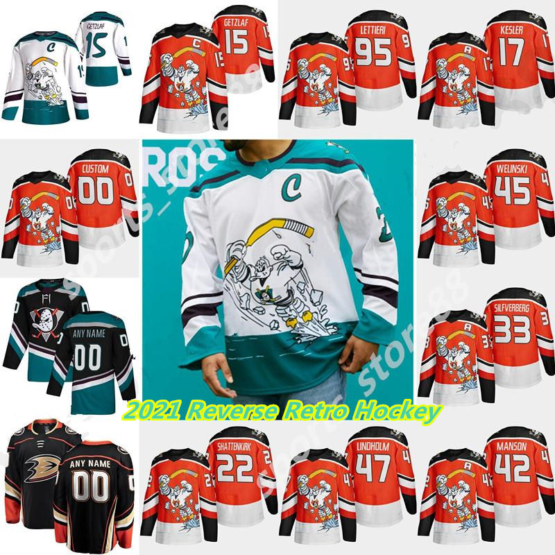 

Anaheim Ducks 2021 Reverse Retro Jersey 67 Rickard Rakell Ryan Getzlaf Kesler Jakob Silfverberg Adam Henrique Cam Fowler John Lindholm, Colour 6
