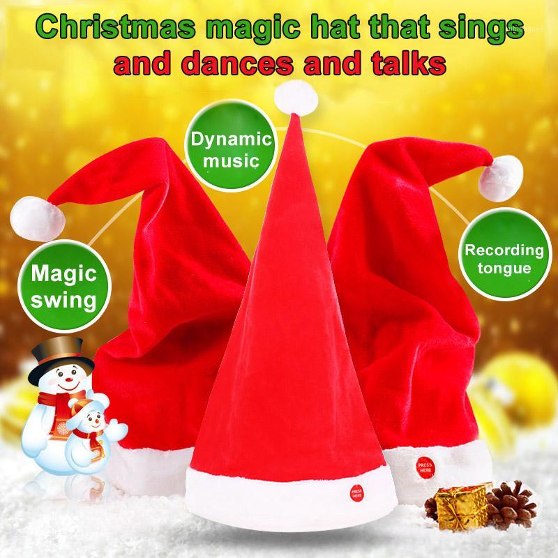 

Dancing and Singing Hat Christmas Santa Hat Toys for Kids Party Battery Operated DC1201