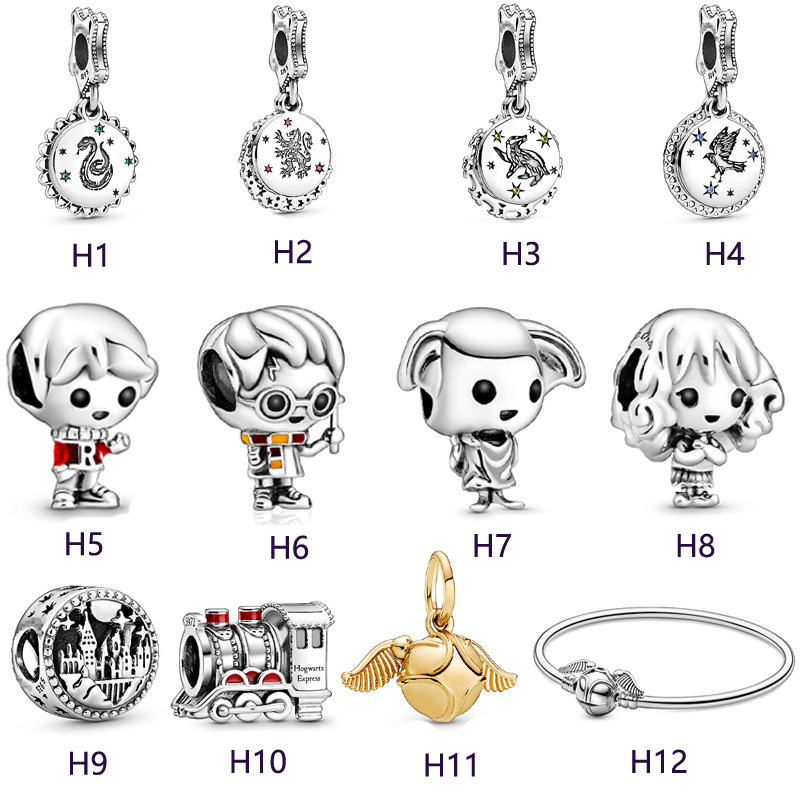 

Luxury Original 100% 925 Sterling Silver charms golden snitch pendant Magic Academy DIY Beads fit pandora bracelets for Women fashion Authentic DIY Jewelry gift