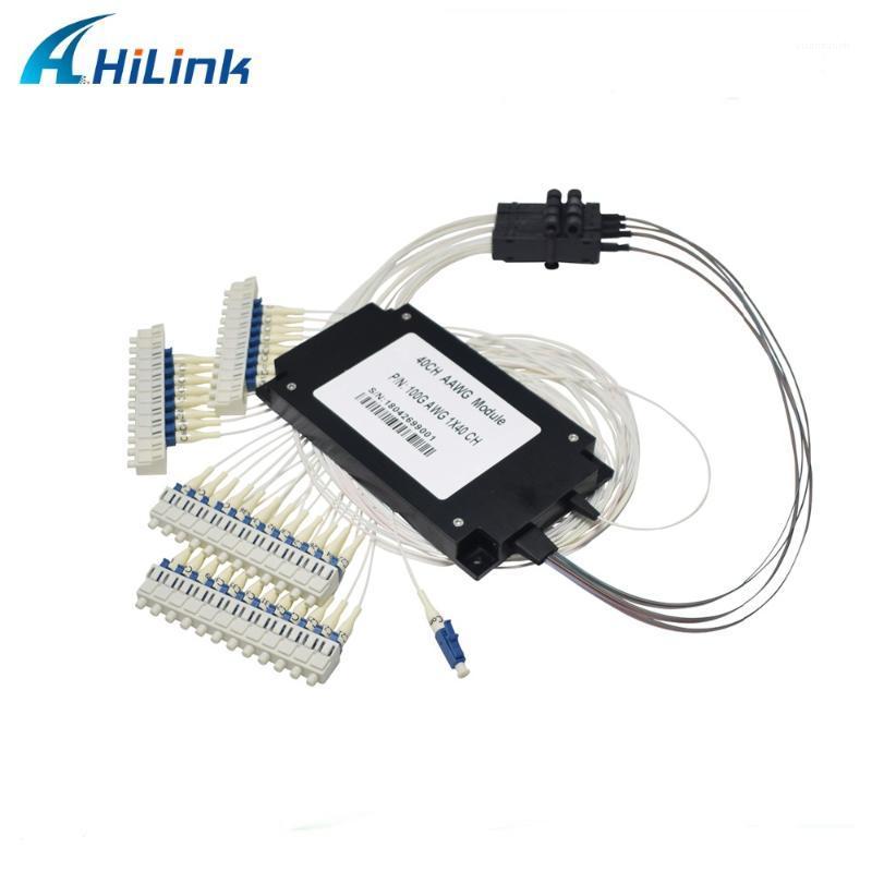 

1pair 2 sets) ABS Box 40CH AAWG DWDM Module,Single/duplex Fiber C17-C61 LC/UPC 0.8nm wavelength spacing , 0.9mm loose tube1