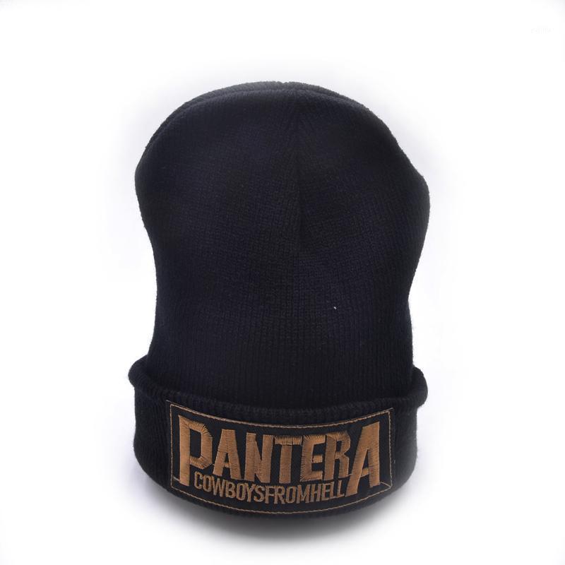

Latest model Pantera logo Wool Beanies 6 colors Knit Men Winter Hats For Men Women Beanie Warm hat Crochet hat cotton1