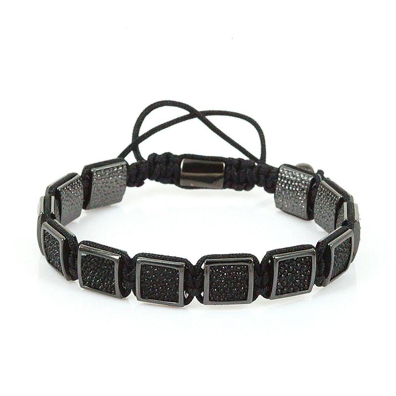 

Anil Arjandas Men Bracelets 2020 Genuine Stingray Leather Beads Square Charms Macrame Bracelets Pulseira Masculina