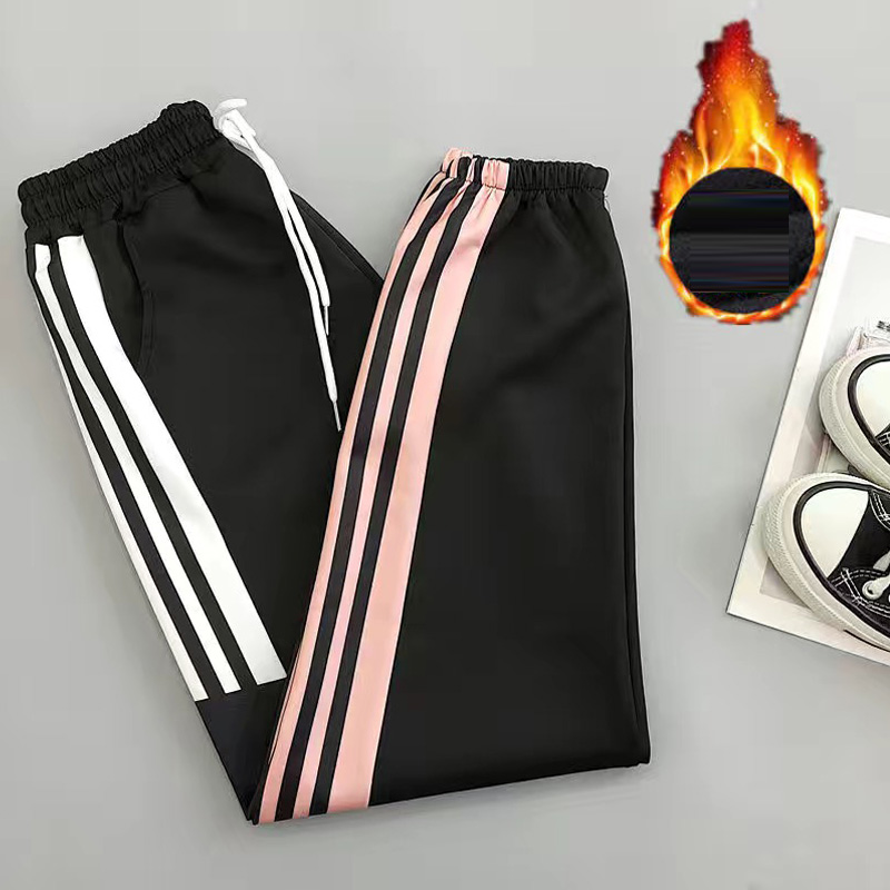 

Sweatpants Women Winter Pants Thick Warm Fleece Trousers Korean Style Baggy Harem Pants Black Mujer Pantalones, Black;white