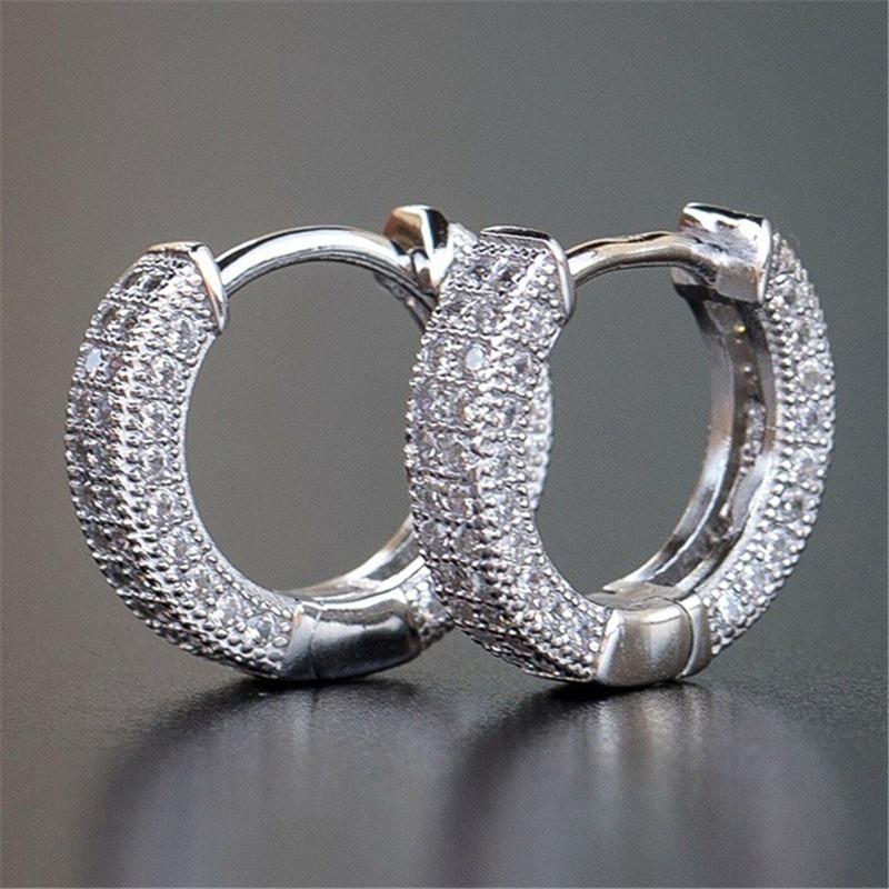 

choucong Luxury 925 sterling silver Earring Trendy Fashion Pave Cubic Zirconia Stone Hoop Earrings For Women Accessories