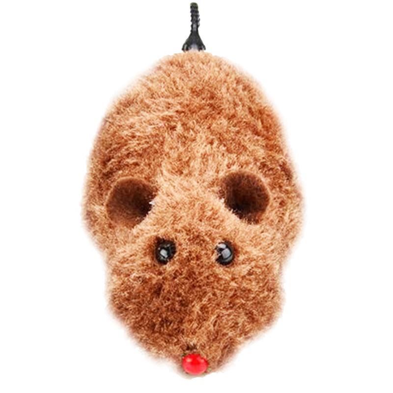 

Hot Sale Unique Creative Funny Pet Toy Upper Chain Mechanical Simulation Plush Mouse Can Jumping Shake The Tail Pet Dog Cat Toy