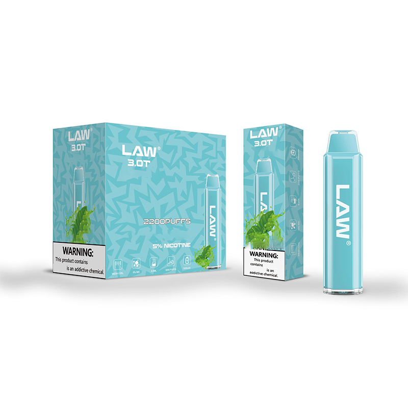 Mesh Coil Disposable Law 3.0T 2200 Puffs E-cigarettes Vape Pen 1000mAh Battery Pod Device 8.5ml Pre-filled,Original 100% Authentic-image-752965624