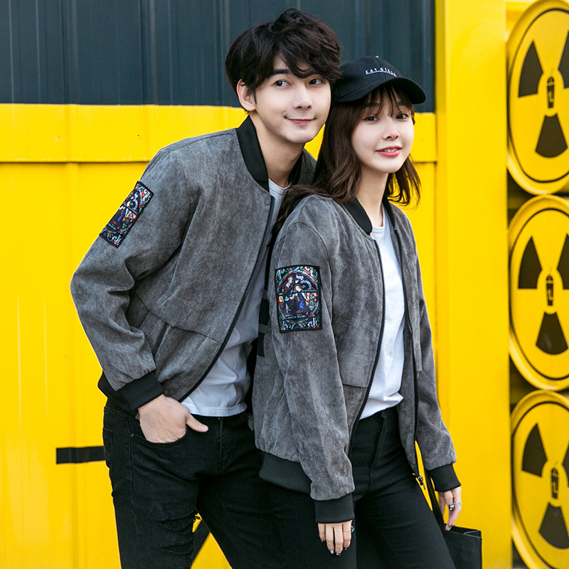 

2021 Spring Autumn New Couple Street Authentic Men Women Decoration Body Flight Jacket E6hp, Black