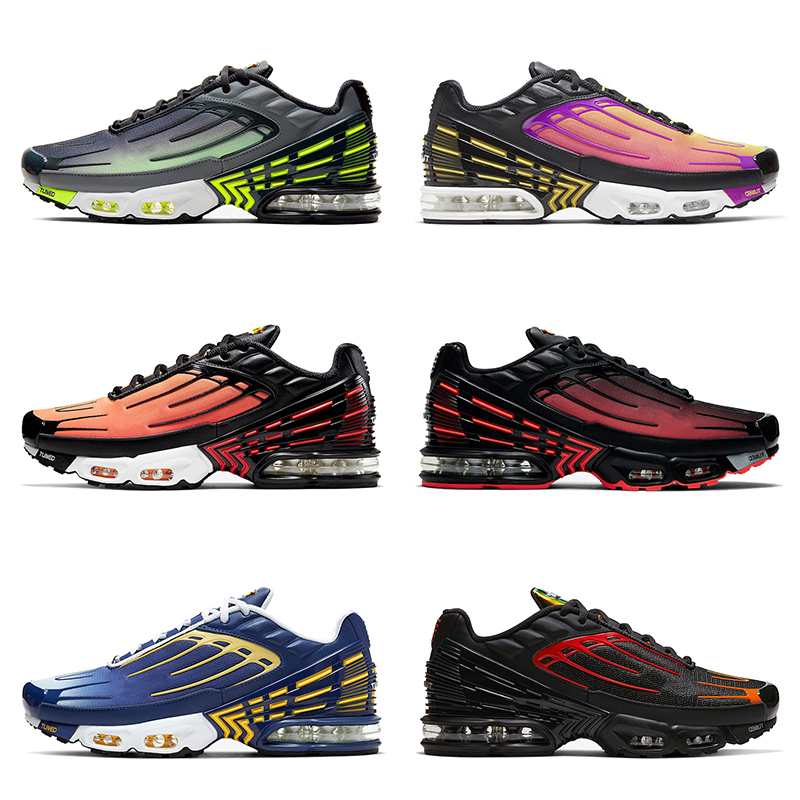 

Top Fashion Tn Plus 3 Running Shoes Tuned High Quality Men Women Crimson Red Leather All White Rainbow Black Trainers Sports Sneakers 36-45, White;red