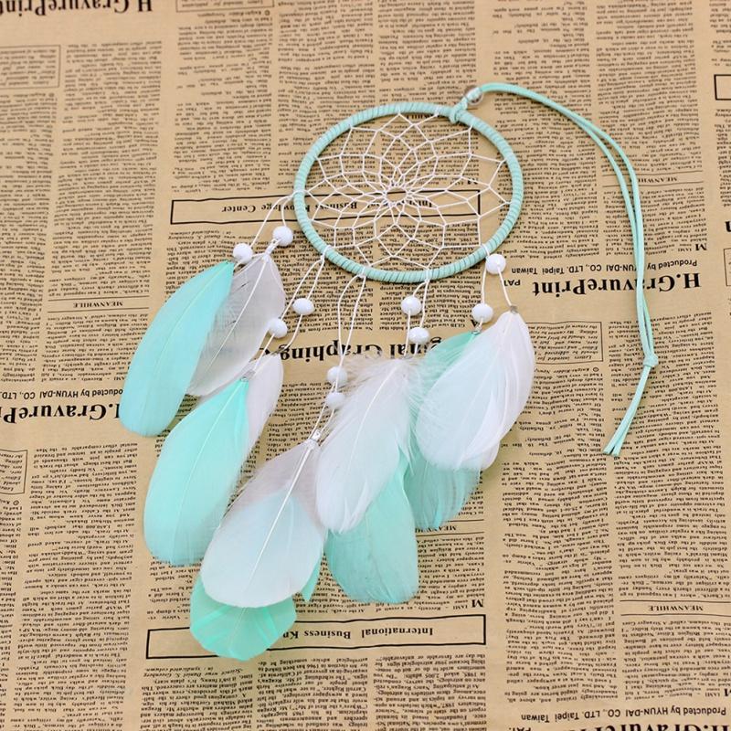 

Mini Wind Chimes Feather Dream Net Catcher Pendant Wall Hanging Ornaments Dreamy Room Home Decoration Props Gift