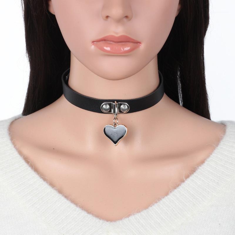 

Spike Choker Gothic PU Leather Cross Sun Key Heart Necklace Women Collar Necklace Rock Punk Chocker Jewelry Dropshipping1